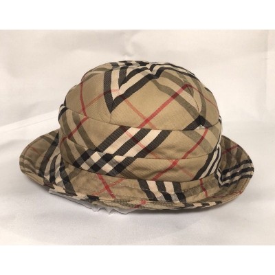 Burberry London   Bucket Hat  Nova Check Plaid Linen Lined Authentic London  eb-31415933